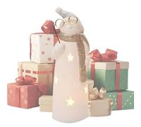 Lighted Christmas Decorations Ceramic Snowan Sophist LED Tavolo Centerpiece | Lighted Christmas - Statuette per la scrivania della finestra della TV, Cabiet Fireplace Dining Table Bookshelf