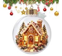 Lighted Christmas Tree Bulbs Clear Santa Elk LED Ornament Home Decor | Lighted Christmas Tree Bulbs Ornaments for Home Farmhouse Office School Mantel Bookshelf Garden Yard Porch