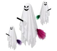 Lighted Hanging Ghosts | 3 Piece Cute Halloween Outdoor Decor