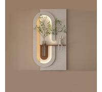 Lighted Sandstone Wall Decor, 3D Sandstone Wall Art with LED Lights | Faux Botanical Relief Painting | Two-Layer Illuminated Home Decor(A,40x80cm/15.7X31.5IN)