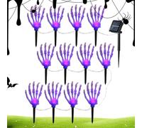 Lighted Skeleton Arm Stakes - Solar Powered Halloween Decoration, Scary Outdoor Stake, Waterproof Yard Ornament, Spooky Arm Display | Perfect For Home Pathway, Garden, Lawn, Decor, Easy Setup,