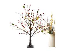 Lighted Tree | 55x17x12cm Battery Operated Artificial Plant - Space-Saving Light Trees For Decoration Indoor | For Christmas Easter Winter New Year Housewarming Bedroom Living Room Dining