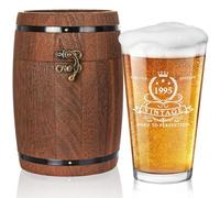 LIGHTEN LIFE Regali per il 30° compleanno per uomo 16 once, Bicchiere da birra del 1995 in scatola barile, Bicchiere da birra per il 30° compleanno, Idee regalo per il 30° compleanno