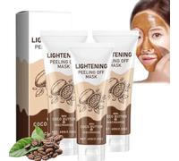 Lightening Peel off Mask, Maschera peel-off sbiancante istantanea alla niacinamide, Maschera illuminante idratante e rivitalizzante, Maschera esfoliante anti-età (3 pezzi)