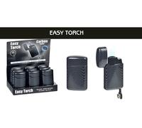 LIGHTER ACCENDINO EASY TORCH 3 FIAMME JET FLAME + BUCASIGARI CARBON NERO WWJ303