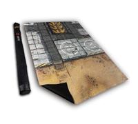 Lighter Creative Tappetino da gioco da guerra a griglia per WH40K Pariah Nexus Deployment Zone - Realizzato in pelle sintetica, spessore 1,1 mm (Adamant Bastion: Sector XI)