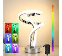 Lightess Lampade da Comodino Touch Dimmerabile, LED Lampade da Tavolo Moderna a Spirale, 10W Abat Jour da Comodino, 7 RGB 10 Modalità di Illuminazione, Luce Notturna per Camera da Letto Salotto