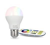 lighteu®, 1x 6W E27 Miboxer WiFi E27 6W 2.4G RF telecomando RGBCCT lampadine LED con telecomando a 4 zone