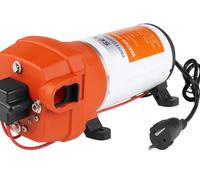 LIGHTEU, Seaflo SFDPA2-045-040-41 - Pompa a membrana di bypass, 220 V, 17,0 LPM, 2,8 bar, 41S, autoadescante con pompa a membrana bypass per acqua, se necessario, pompa a membrana per camper camper