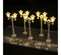 LightGo Brick Street Light Kit fai da te per edifici modulari Lego - Set di 5 luci per personalizzare il layout della tua città, Plug & Play (Duo Bianco)