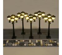 LightGo Brick Street Light Kit fai da te per edifici modulari Lego - Set di 5 luci per personalizzare il layout della tua città, Plug & Play (Quad nero)