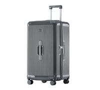 LIGHTGO Valigia ultra leggera in PC+ABS con blocco TSA e ruote silenziose a 360°, bagaglio espandibile da 20/26/30 pollici, organizer intelligente con divisore magico e zona impermeabile, Grigio