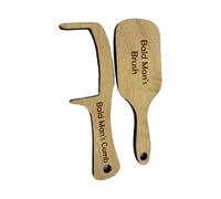 Lighthearted Bald Guy Set Legno Pettine Senza Capelli Senza Denti E Spazzola Scherzo Regali Kit Toelettatura Strumento Per Lo Styling Dei Capelli