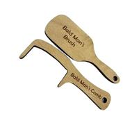 Lighthearted Bald Guy Set Legno Pettine Senza Capelli Senza Denti E Spazzola Scherzo Regali Kit Toelettatura Strumento Per Lo Styling Dei Capelli