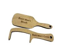 Lighthearted Bald Guy Set Legno Pettine Senza Capelli Senza Denti E Spazzola Scherzo Regali Kit Toelettatura Strumento Per Lo Styling Dei Capelli