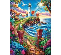Lighthouse by The Sea Puzzle 500 Pezzi Giochi Da Tavolo Per Serate Mitos Animal Planta Divertimento in Gruppo Rilassamento E Convivialità Regalo Per Amici 500 PCS