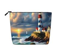 Lighthouse Diamond Paint Daily Pouch Cosmetic Bag Fake Hemp Large Organizer per articoli da toeletta da viaggio resistente all'acqua