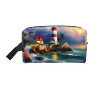 Lighthouse Diamond Painting Borse Cosmetiche Per Le Donne Piccola Borsa di Trucco Per La Borsa di Trucco Della Borsa di Trucco Da Viaggio Con, Dipinto con diamanti a forma di faro, Taglia unica