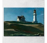 Lighthouse Hill Edward Hopper, eho25 Quadro Stampato su Tela Fine Art, Intelaiato Pronto da Appendere, assemblato a Mano, 40x30 cm