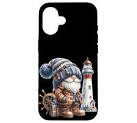 Lighthouse Keeper Gnome For Beach Trip And Family Vacation Custodia per iPhone 16