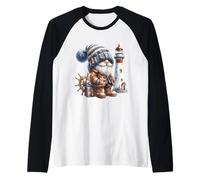 Lighthouse Keeper GNOME for Beach Trip And Family Vacation Maglia con Maniche Raglan