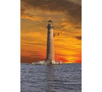 Lighthouse Notebook: Blank Lined Notebook for All Ages, Lighthouse, Sunrise, Sunset, Ocean, Sea | 6x9 inches, 110 pages | Gifts for Birthdays, Christmas, Thanksgiving and more