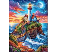 Lighthouse on Coastal Cliff Puzzle 500 Pezzi Raffaello Per Collezionisti Fairy Tale Scenery Cartoon Cartone Di Alta Qualità Opere Rinascimentali Per Decorazione Ufficio Da Passatempo Qualità Premium