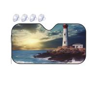 Lighthouse Seaside Car parabrezza parasole 2025 pieghevole auto parasole divertente auto parasole parasole anteriore copertura per interni automobilistici protezione solare piccola