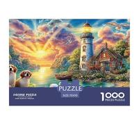 Lighthouse SunsetDaunting Jigsaw Puzzles for Adults An Assortment of 1000 Advanced, Impossible-Hard-Difficult Challenging Puzzle Educational Game Pieces - A Formidable And Rewarding Gift for Ambitiou