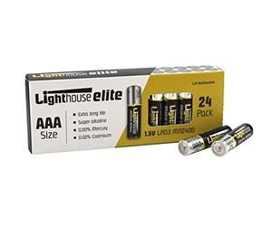 Lighthouse Torches L/Hbataaa24 - Batterie alcaline AA 1,5 V, confezione da 24