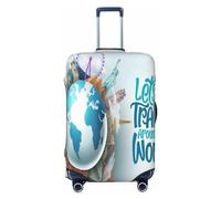 Lighthouse Waves, copertura per bagagli con pioggia torrenziale, lavabile, alla moda, antigraffio, per viaggiare, grande, 1, Viaggiamo in giro per il mondo, S