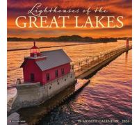 Lighthouses of the Great Lakes 2026 12 X 12 Wall Calendar