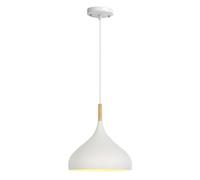 Lighting Nordic Yellow Color Pendant Kitchen Island Multi Colour Chandelier Lamp Metal LED Luminaire Semi Flush Mount Lights for Dining Living Room, Bedroom(White,42cm)