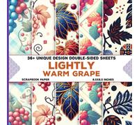 Lightly Warm Grape Scrapbook Paper: Fun Grape Themed Double-Sided for Scrapbooking, Crafting, and DIY Projects