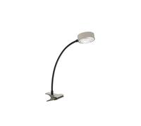 LightMe lampada da tavolo Powerlens Flex, morsetto, colore titanio LightMe