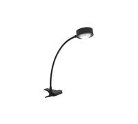 LightMe lampada da tavolo Powerlens Flex, morsetto, nero LightMe