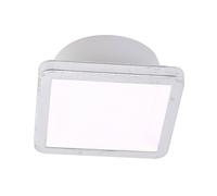 LightMe plafoniera Aqua Uno, 11x11 cm, argento foglia, IP44 LightMe