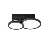 LIGHTME Plafoniera LED Aqua GU10 a 2 luci, nera LightMe