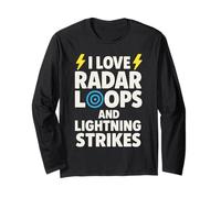 Lightning Bolt Storm Mood Regalo per Amanti dei temporali Maglia a Manica