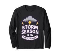 Lightning Bolt Storm Mood Regalo per Amanti dei temporali Maglia a Manica
