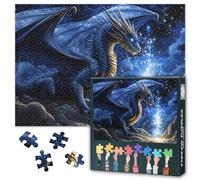 Lightning Dragon Puzzle per adulti - Jigsaw Puzzle 1000 pezzi per adulti, 70 x 50 cm Fantasy Animali Arte difficile e sfida puzzle gioco per soggiorno decorazione da parete