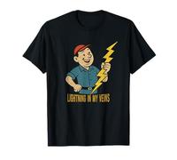 Lightning in My Veins Funny Electrician Dad Maglietta