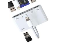 Lightning MicroSD SD Reader (6 in 1) adattatore di ricarica per iPhone per iPad compatibile per Samsung per Apple MFi USB 3.0 trasferimento foto fotocamera flash drive backup OTG Hub Memory Stick dati