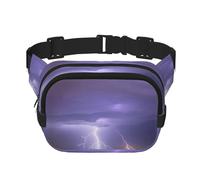 Lightning Storm - Borsa a tracolla alla moda, con stampa tempesta, da trekking, a doppio strato, per viaggi e fitness