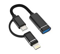 Lightning USB C a USB-A Jack Adattatore Iphone OTG Cavo Typec Thunderbolt Connettore per Tastiere Stick Mouse Hub Accessori per 14 13 12 Pro Max 8 7 Plus Samsung S6 S22 Macbook Ipad Google Huawei