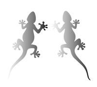 LightningSigns - Adesivi geco per Camper 2 unità 14x8 centimetri (argento)