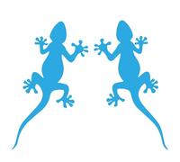 LightningSigns - Adesivi geco per Camper 2 unità 14x8 centimetri (blu)