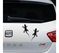 LightningSigns - Adesivi geco per Camper 2 unità 14x8 centimetri (nero) opaco)