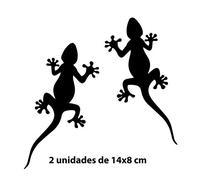 LightningSigns Adesivi per Camper Geco Tribale Nero Multi-color Vinile Opaco Impermeabile 2 Pezzi per Superfici Lisce e Non Porose all'aperto