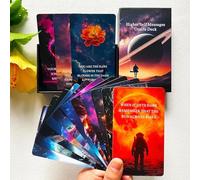 LIGHTOF JUSTICE Higher Self Messages Oracle Cards Deck, Cosmic Oracle Cards, Spirit Oracle Deck ti aiuta a dissipare i dubbi e potenziarti nell'amore, nella vita e nella carriera